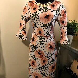 SHELBY & PALMER Floral Polka Dot Dress